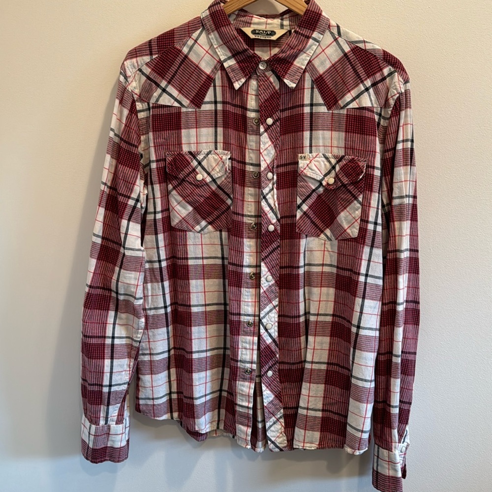 EUC Salt Valley western shirt in red plaid